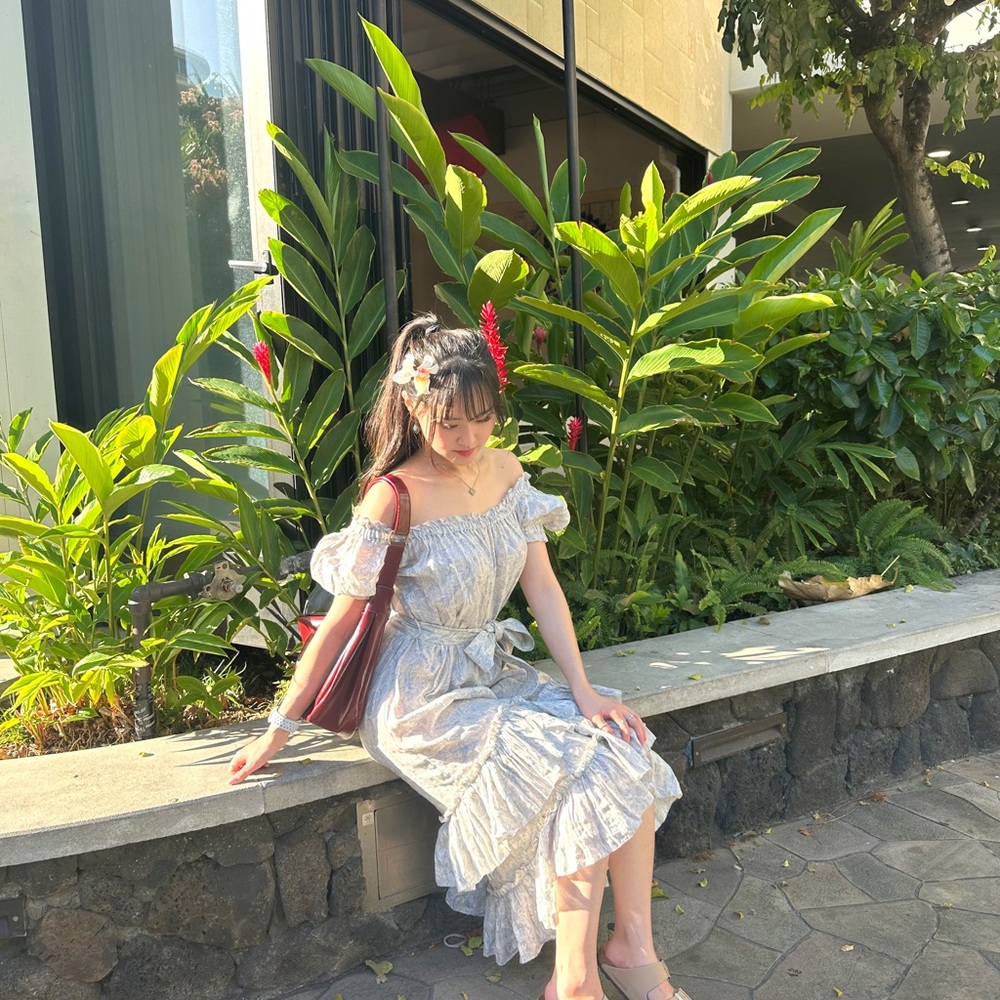 Zimmermann off shoulder ruffle dress